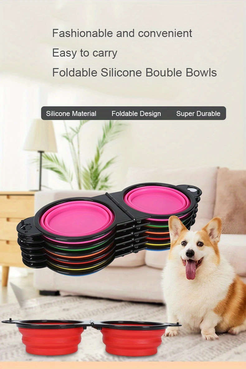 Collapsible Silicone Dog Travel Bowls