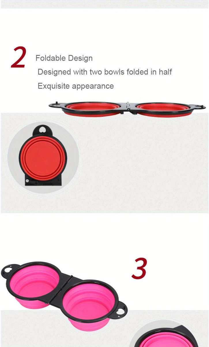 Collapsible Silicone Dog Travel Bowls