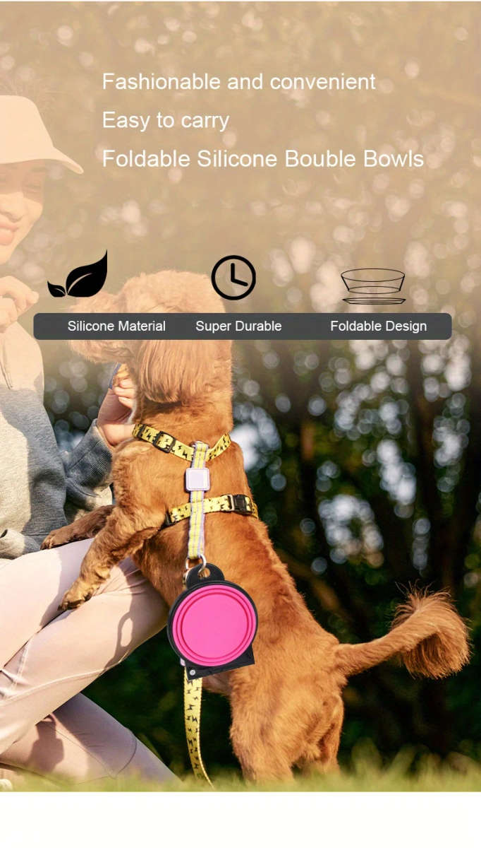 Collapsible Silicone Dog Travel Bowls