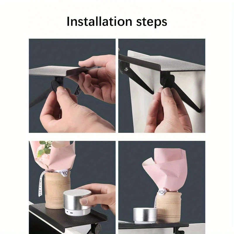 1pc Adjustable TV Screen Top Shelf 11x18cm Computer Monitor Desktop Storage Rack Media Box Router