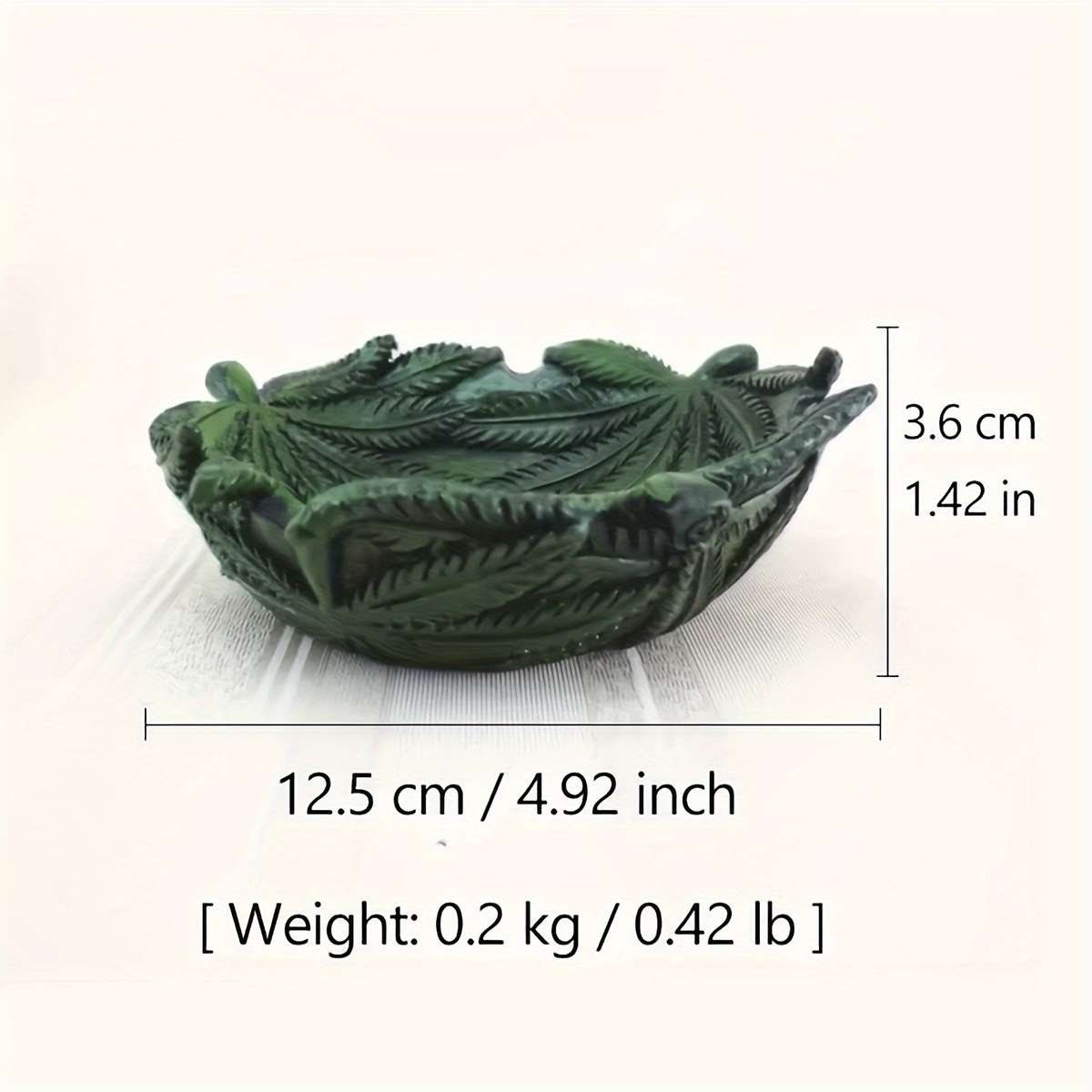 Green Leaf Ashtray Resin Material Key Bowl Desk Storage Box Home Decoration Retro Styl