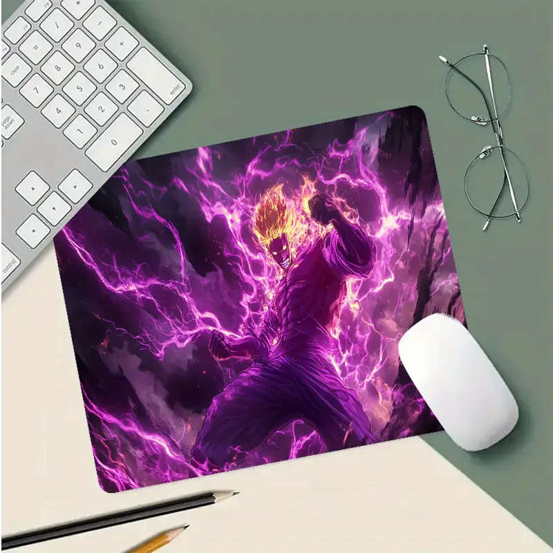 21x26cm Vibrant Purple Samurai Gaming Mouse Pad Durable Washable Desk Mat