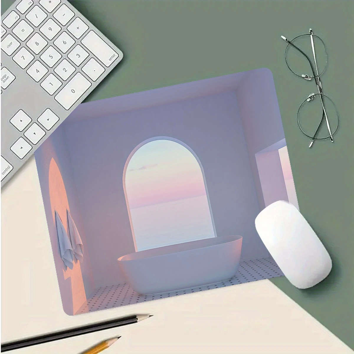 21x26cm Ocean View Gaming Mouse Pad Ergonomic Non-Slip Rubber Desk Mat