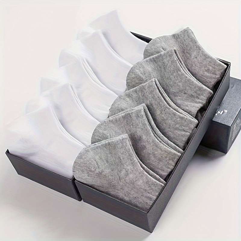 10 Pairs Grey One Size High Elastic Socks