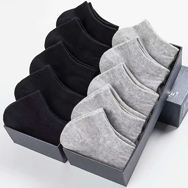 10 Pairs Grey One Size High Elastic Socks