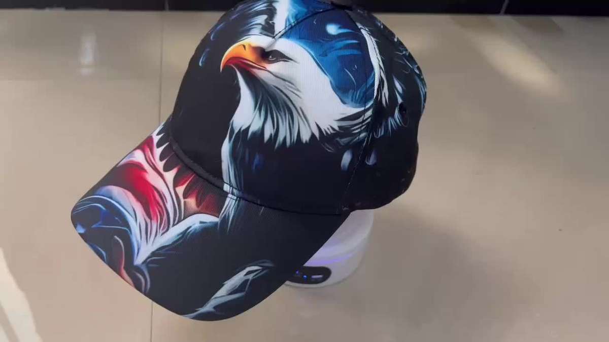 1pc Eagle Head and American Flag Graffiti Hip Hop Fashion Baseball Cap Unique Street Style De