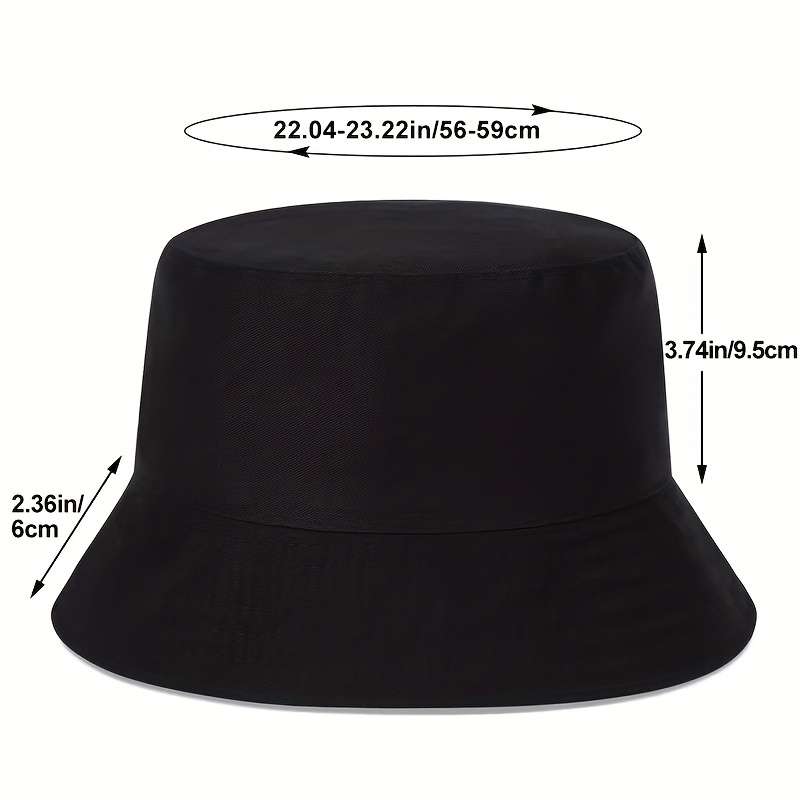 1pc Solid Color Basin PU Leather Hat PU Leather Trendy Bucket Hat Classic Label Patch Solid Color