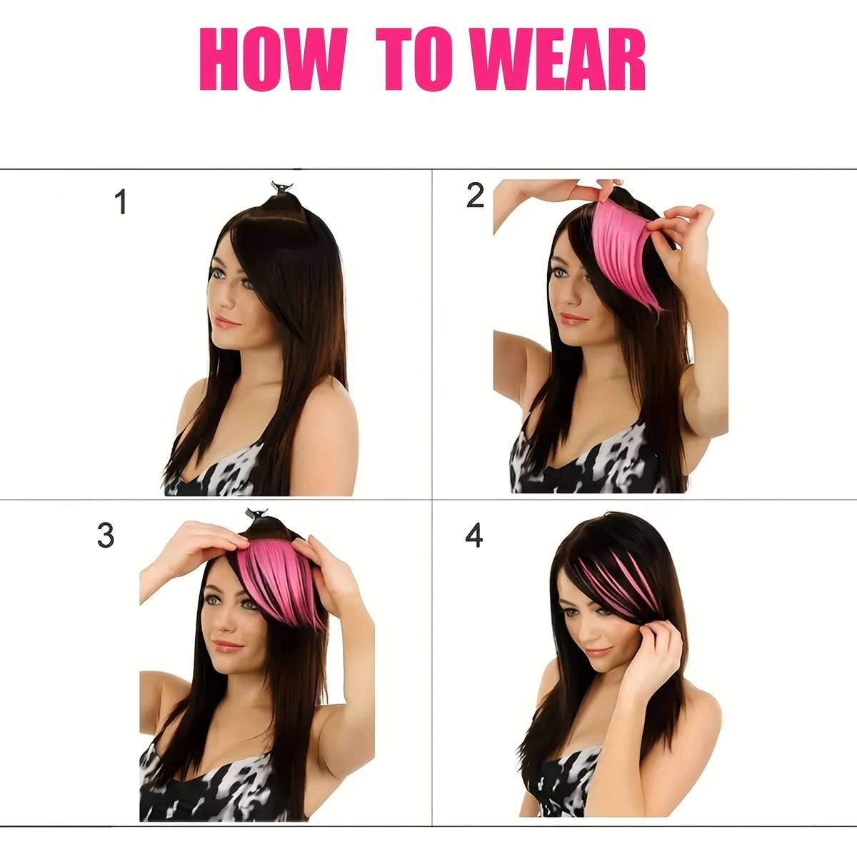 Pink 15.24Cm Fashion Design Wig