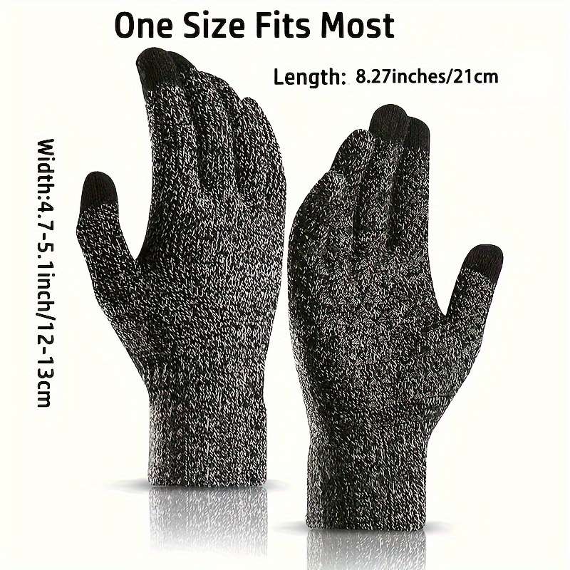 1 Pair Brown Warm Gloves