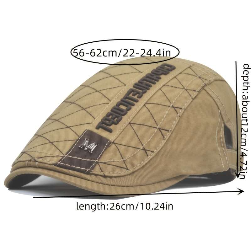 1pc Hat Men's Korean Version Versatile Three-dimensional Patch Embroidered Iron Label M Letter Tren