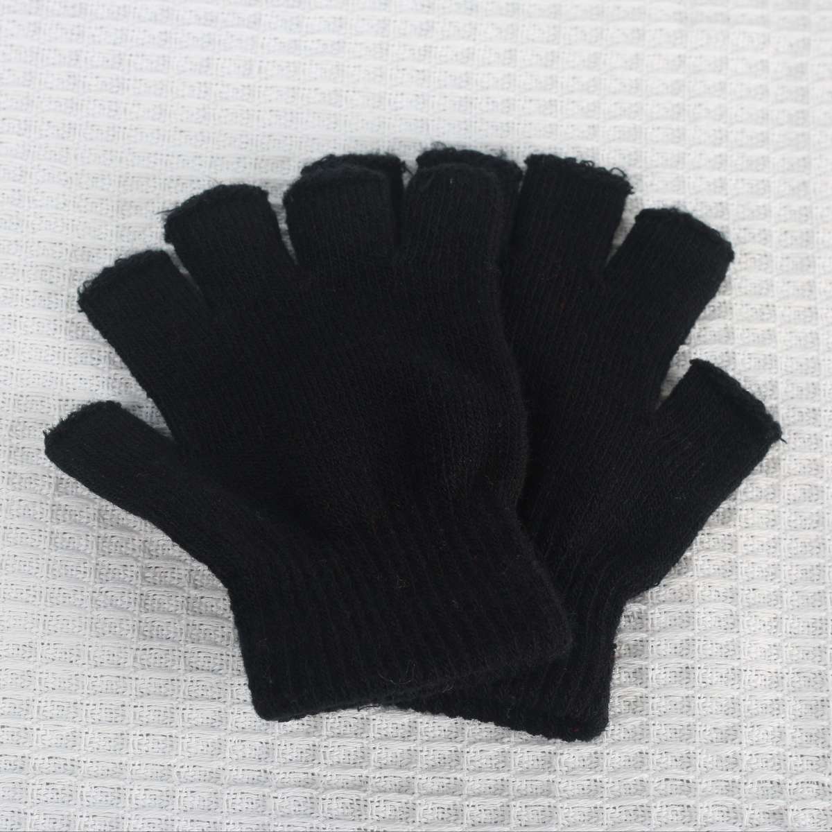 1 Pair Army Green Plus Beige Plus Velvet Warm Gloves