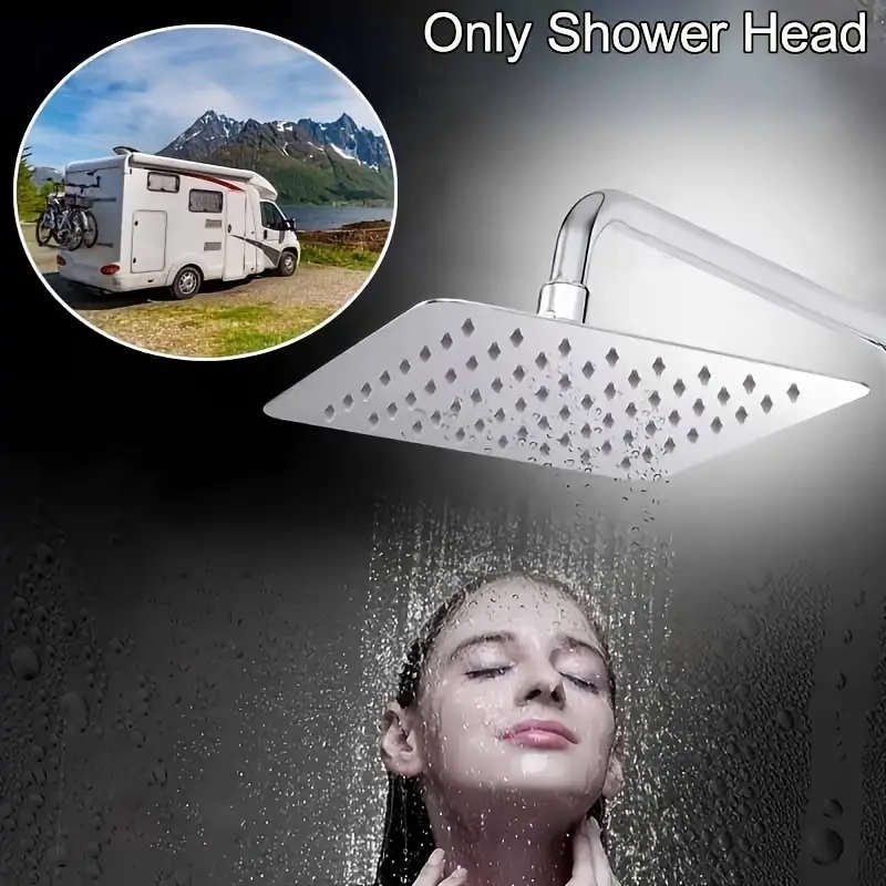 20cm Stainless Steel Square Rainfall Shower Head