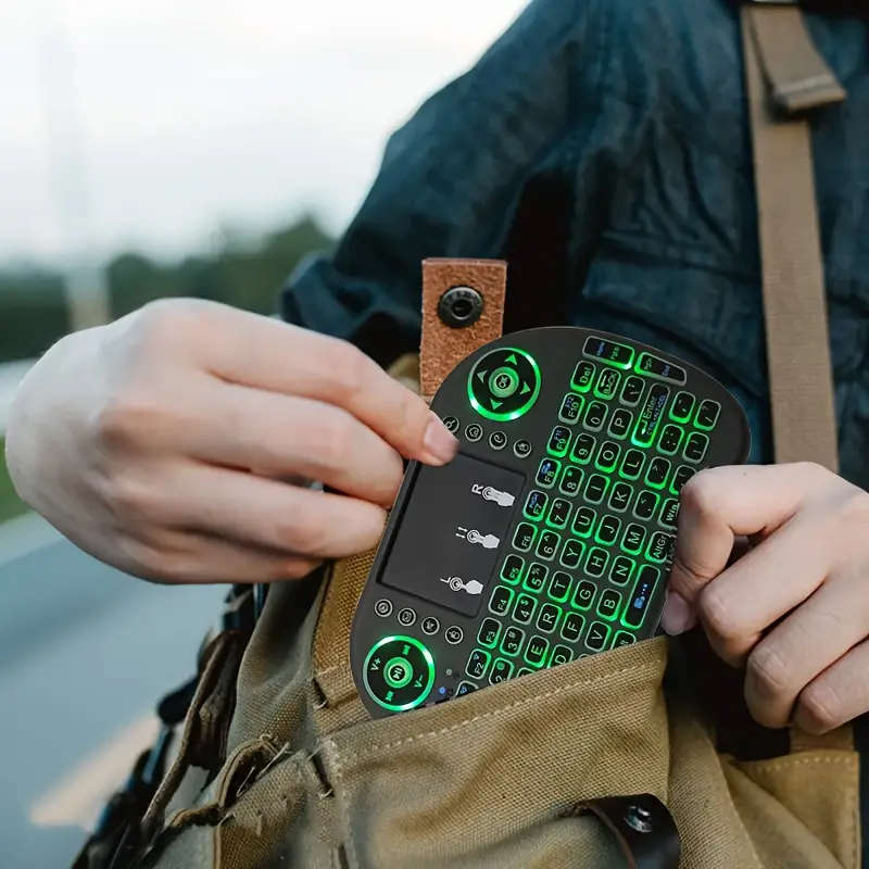 Mini RGB Backlit Wireless Keyboard Touchpad for PC TV Box Android