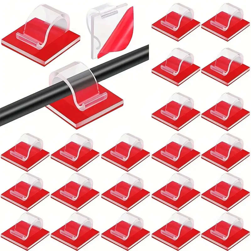 50pcs New Adhesive Wire Clips Upgraded Wall Wire Fixer