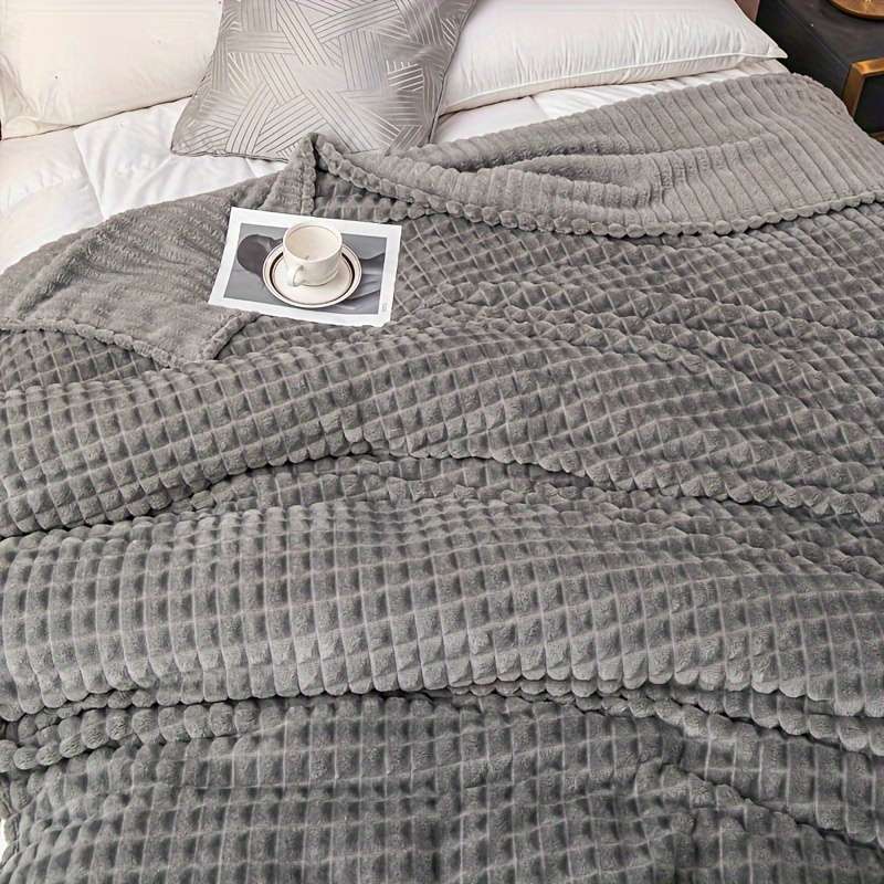 Blanket Color Brown Camel Grid size 78.7INx90IN 200CMx230CM