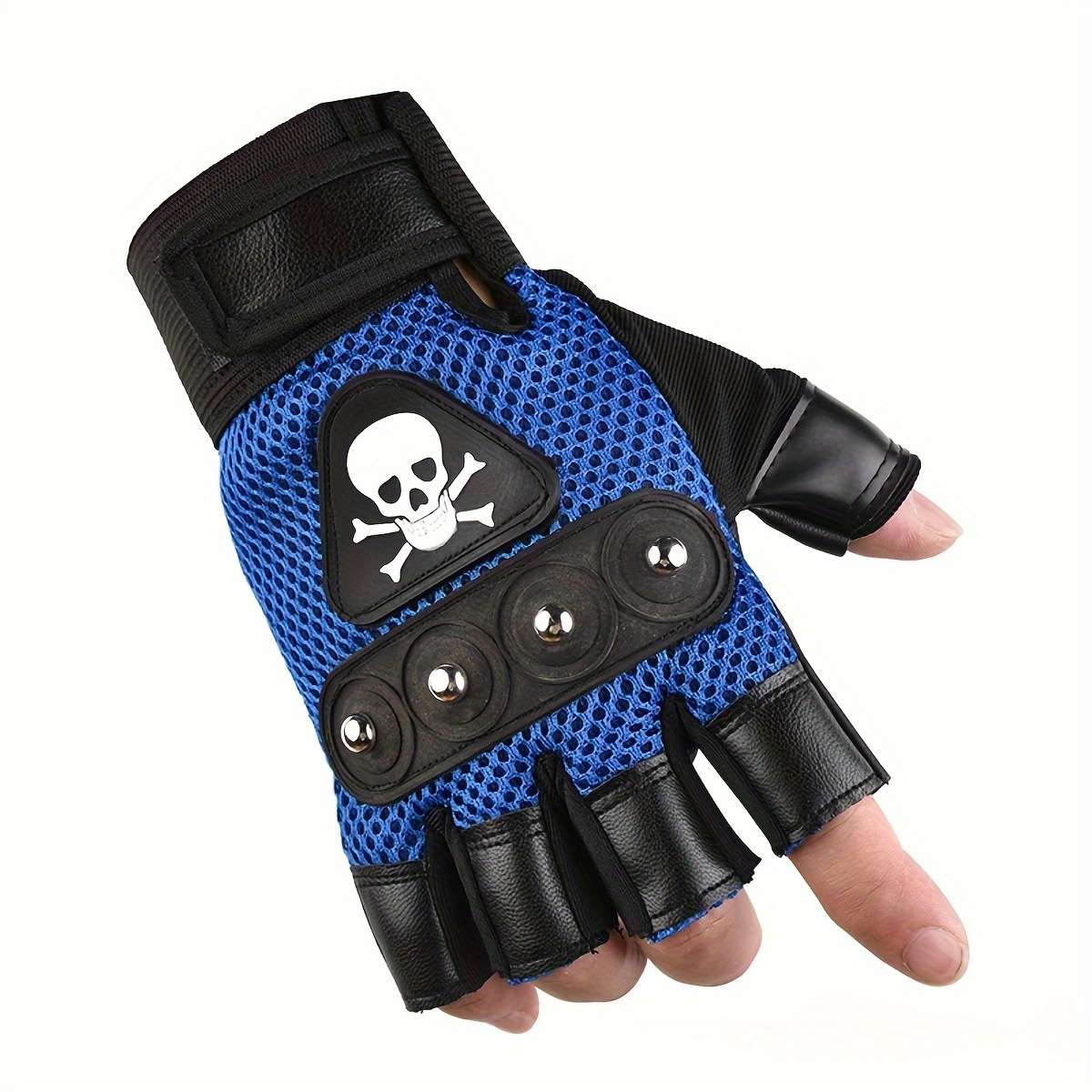 1 Pair Blue Outdoor Sports Gloves