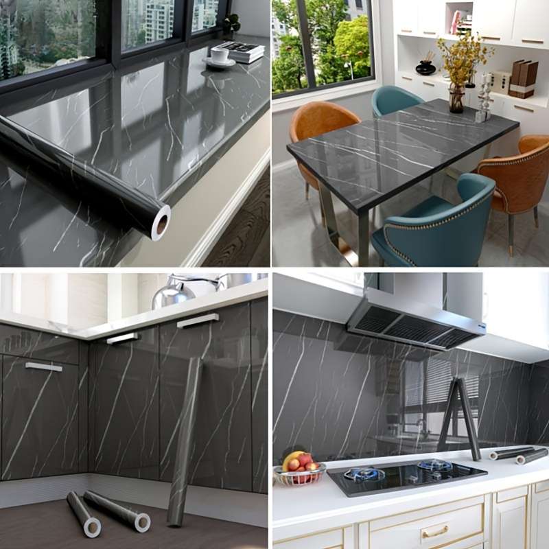 1PC Wall StickersUrban Dark Gray60cmX10m