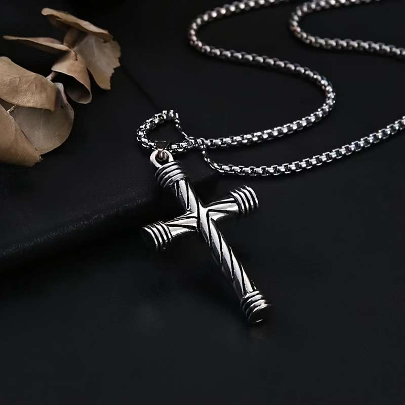 1 Piece Spiral Cross Jesus Theme Pendant