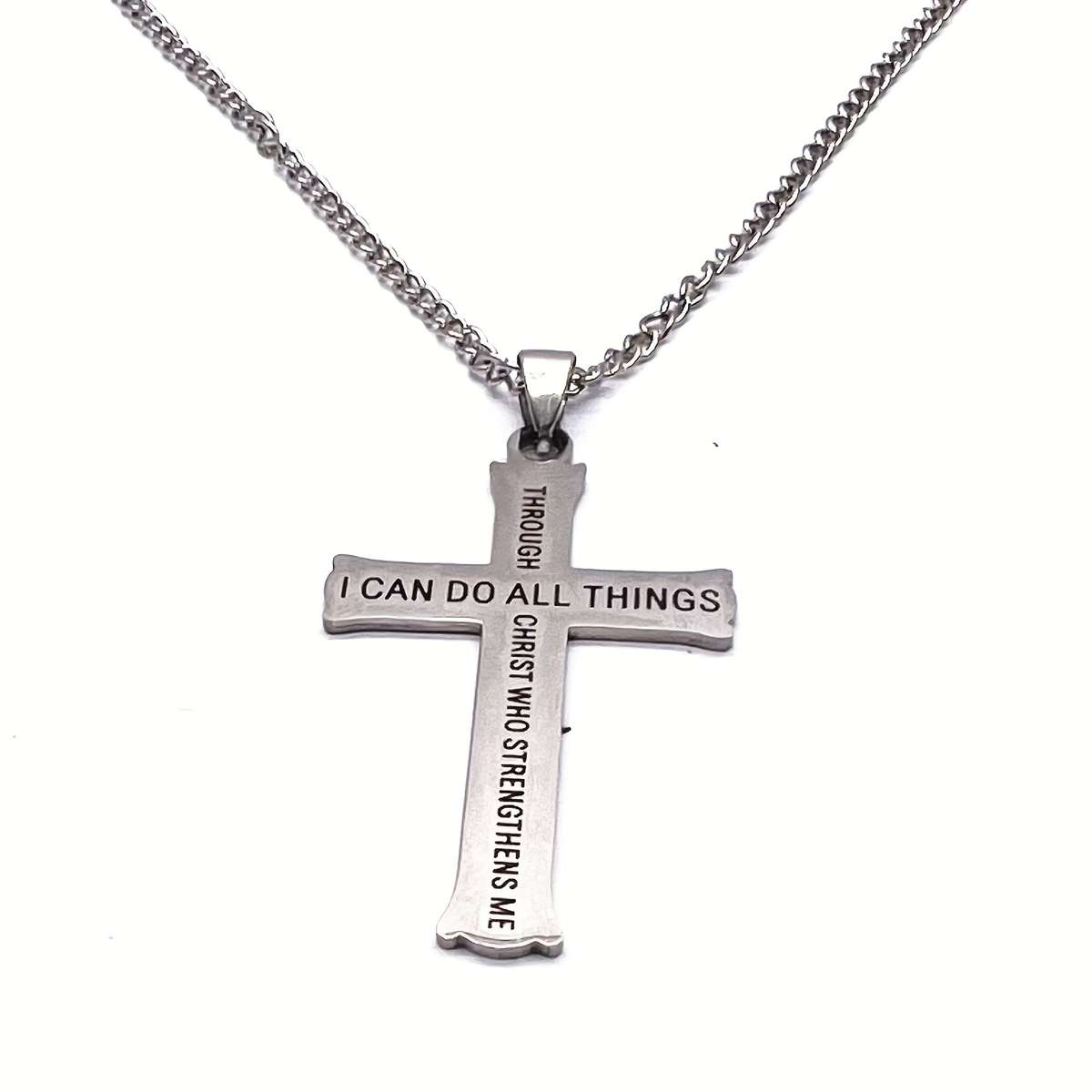 1 Piece Silvery Add Black Jesus Theme Pendant
