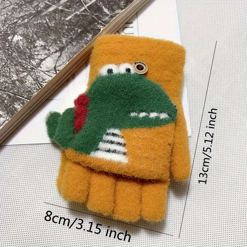 1 Pair Grey One Size Warm Gloves