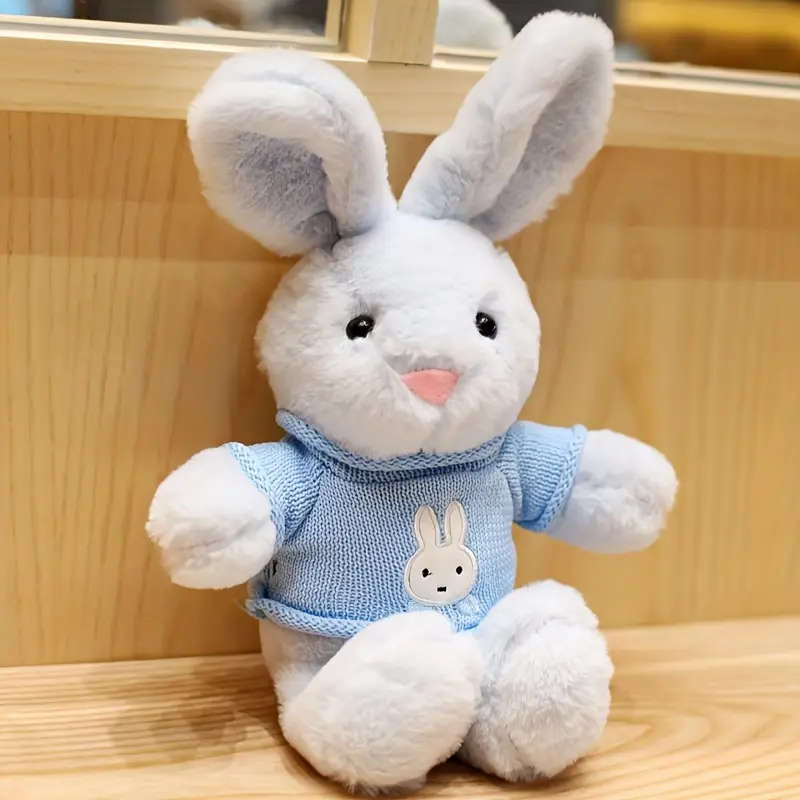 Cute Sweater Bunny Plush Toy Blue