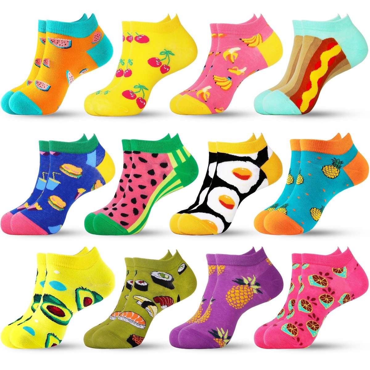 12 Pairs Multicolor2 Sock Us 5 8 Uk 4 7 Eu 35 38