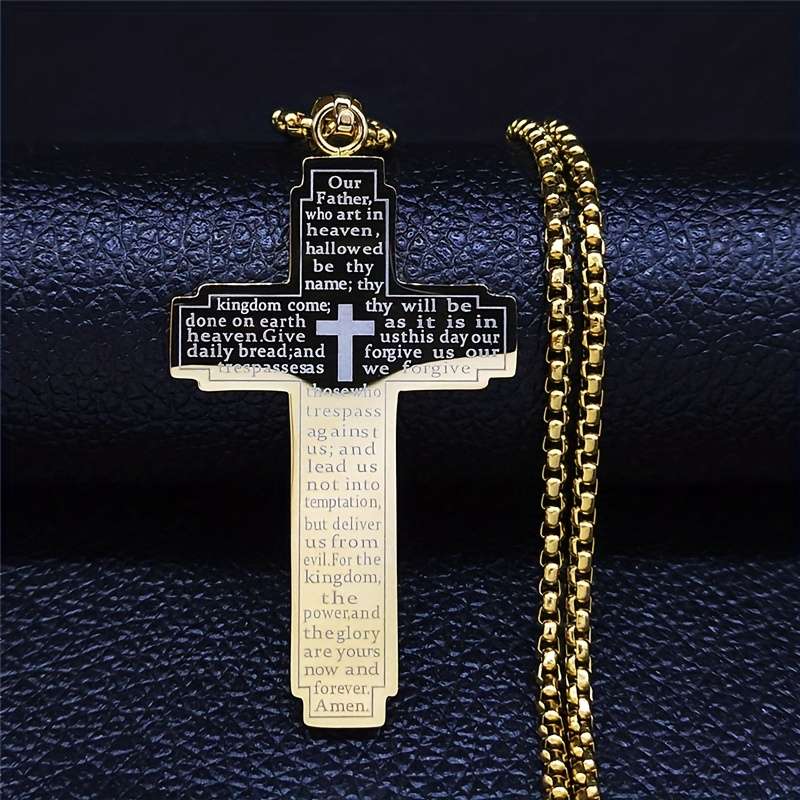 1 Piece Golden Jesus Theme Pendant