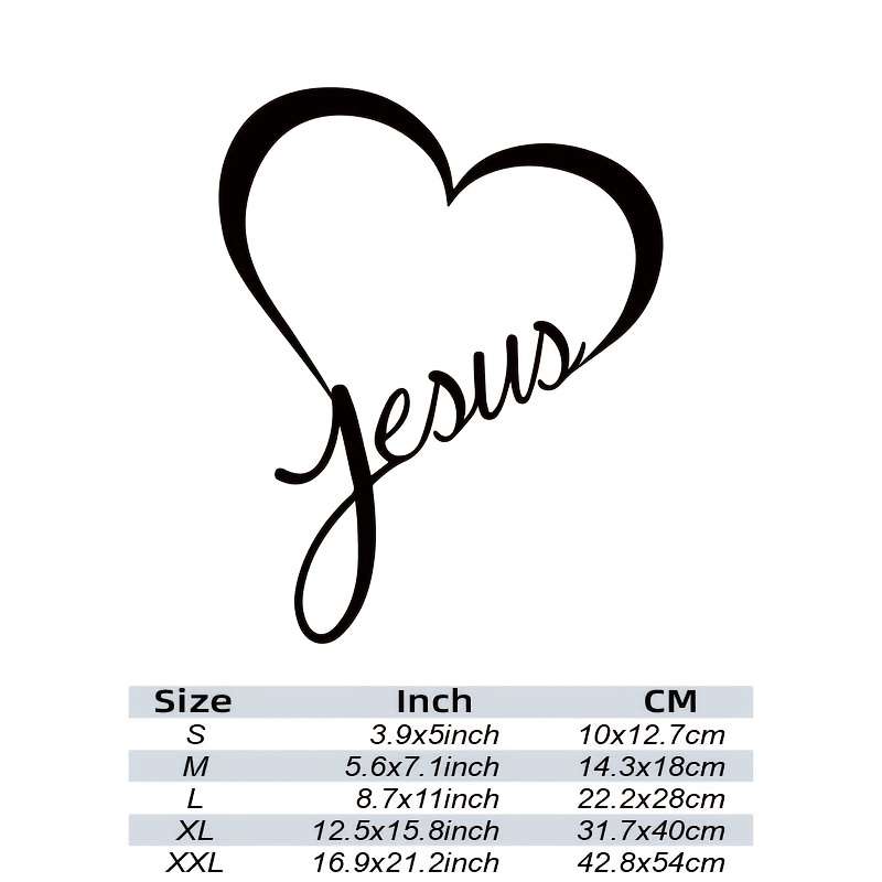 1pc Silvery Jesus Christian Themed Stickers