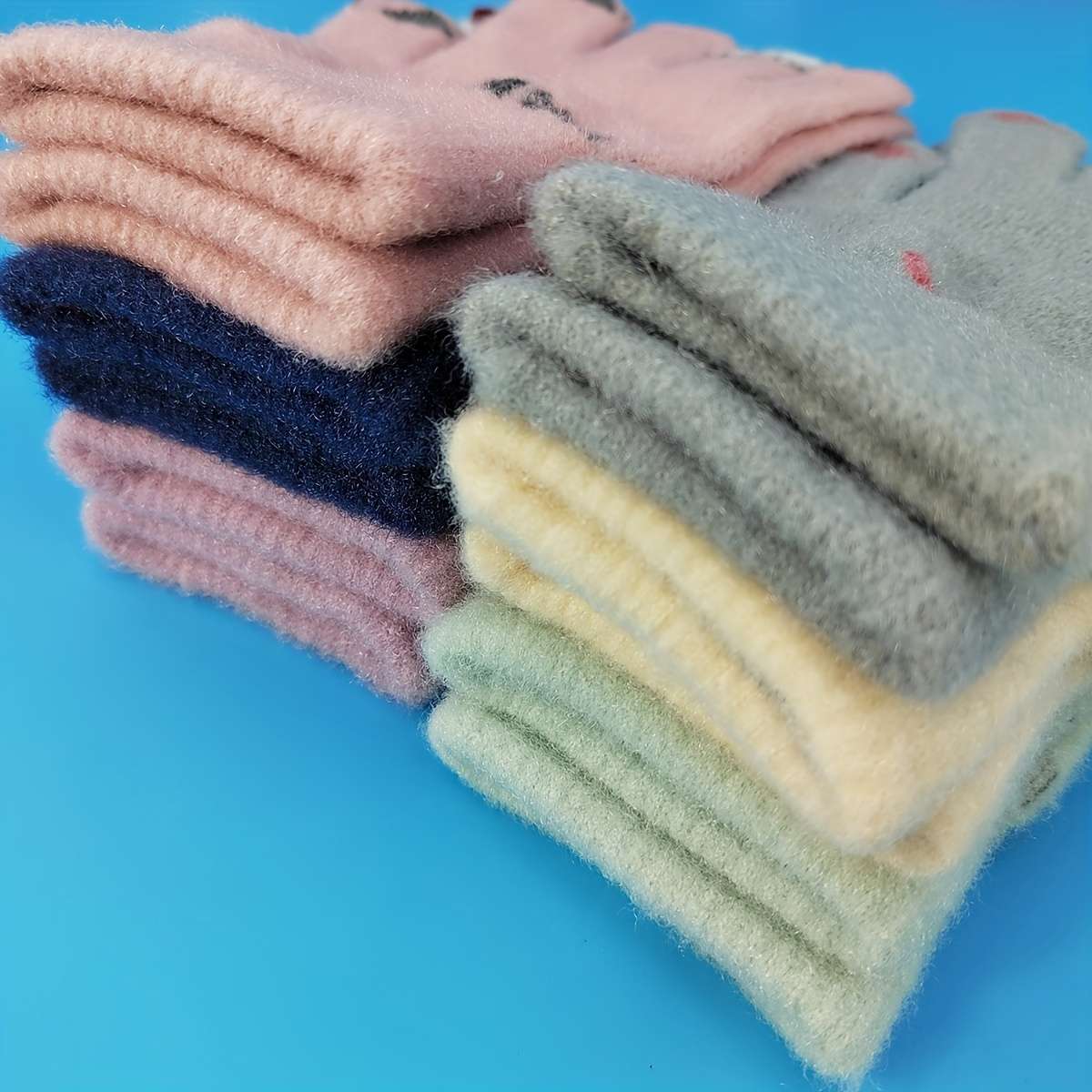 1 Pair Light Purple Warm Gloves