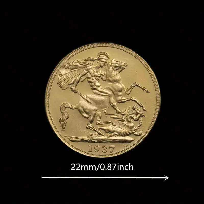 1937 UK Edward VIII Golden Replica Coin