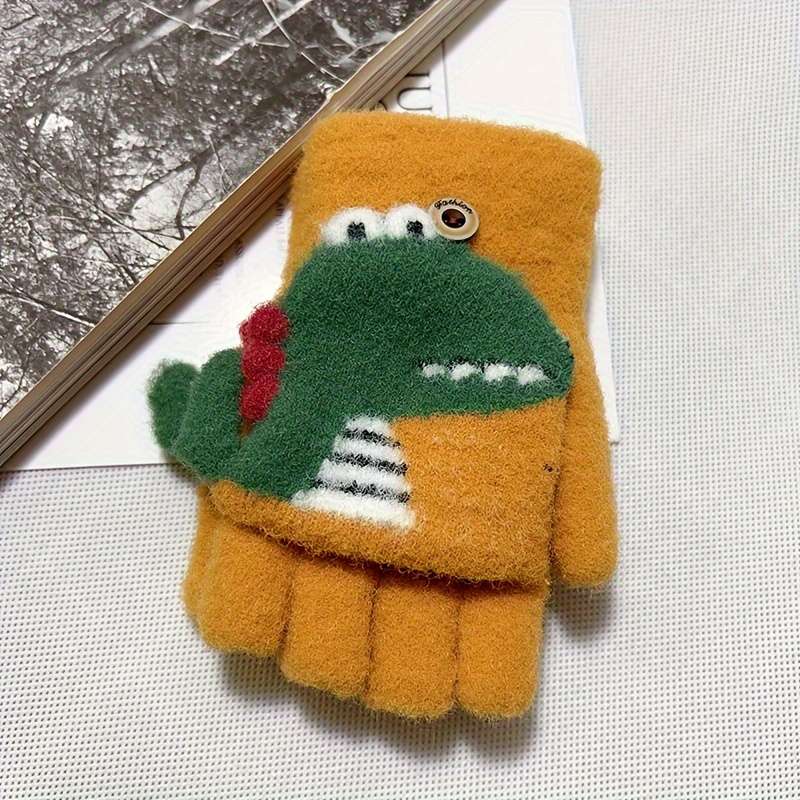 1 Pair Grey One Size Warm Gloves