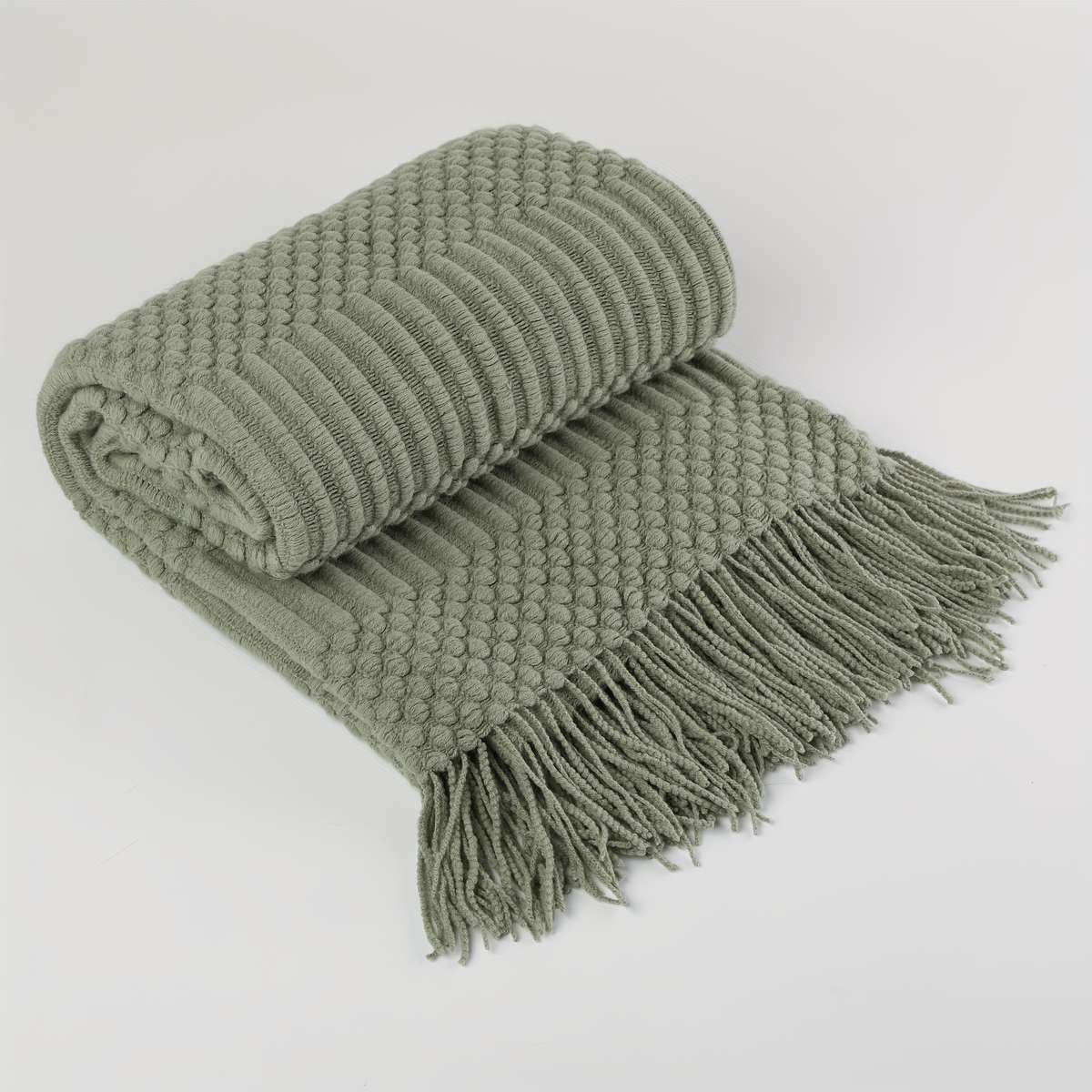 Blanket Color Green size 152.4x203.2cm