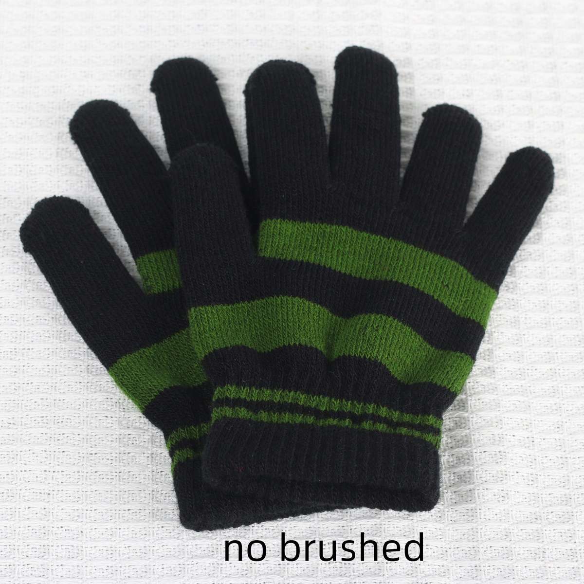 1 Pair Army Green And Black Style Ordinary No Velvet Warm Gloves