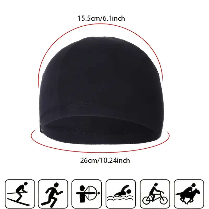 1pc Cooling Skull Cap Helmet Liner Sweat Wicking Cycling Running Hat for Men Women Color sent random