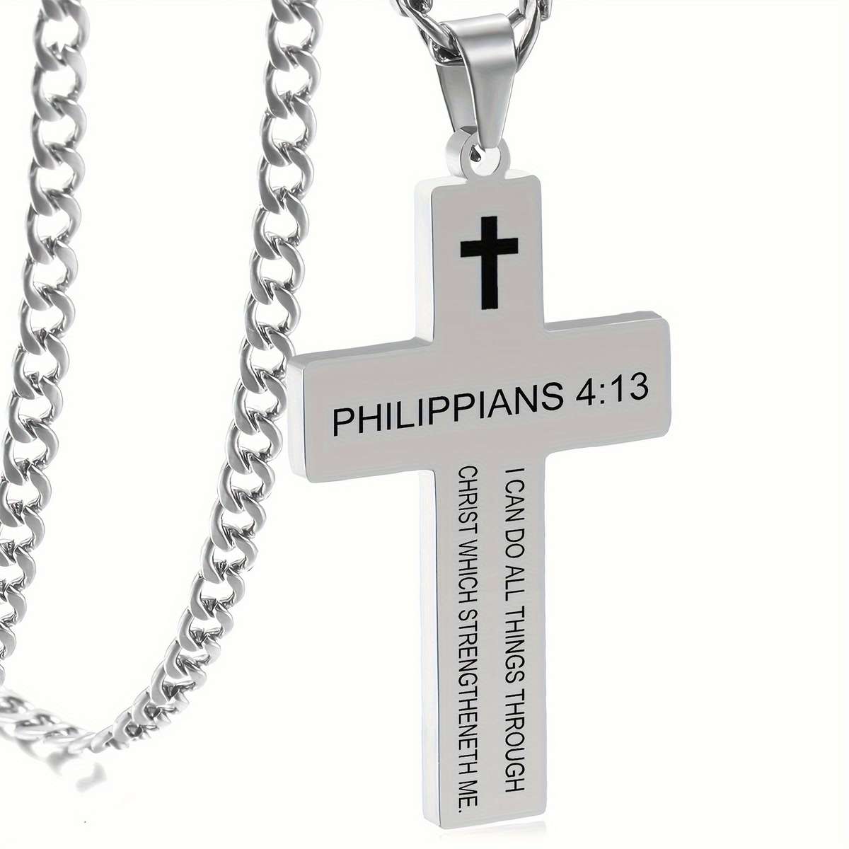 Silvery Jesus Theme Pendant
