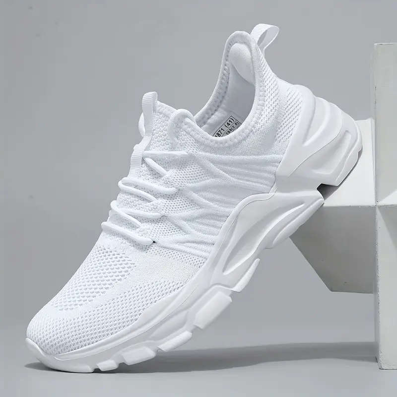 Men's Lace-up Sneakers - White
