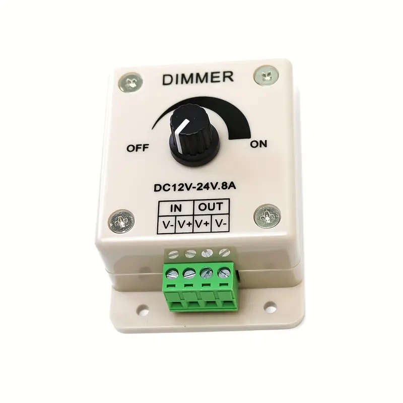 High-Quality Led Strip Light Dimmer Stepless Brightness Control Dc12-24V 8A Easy Install