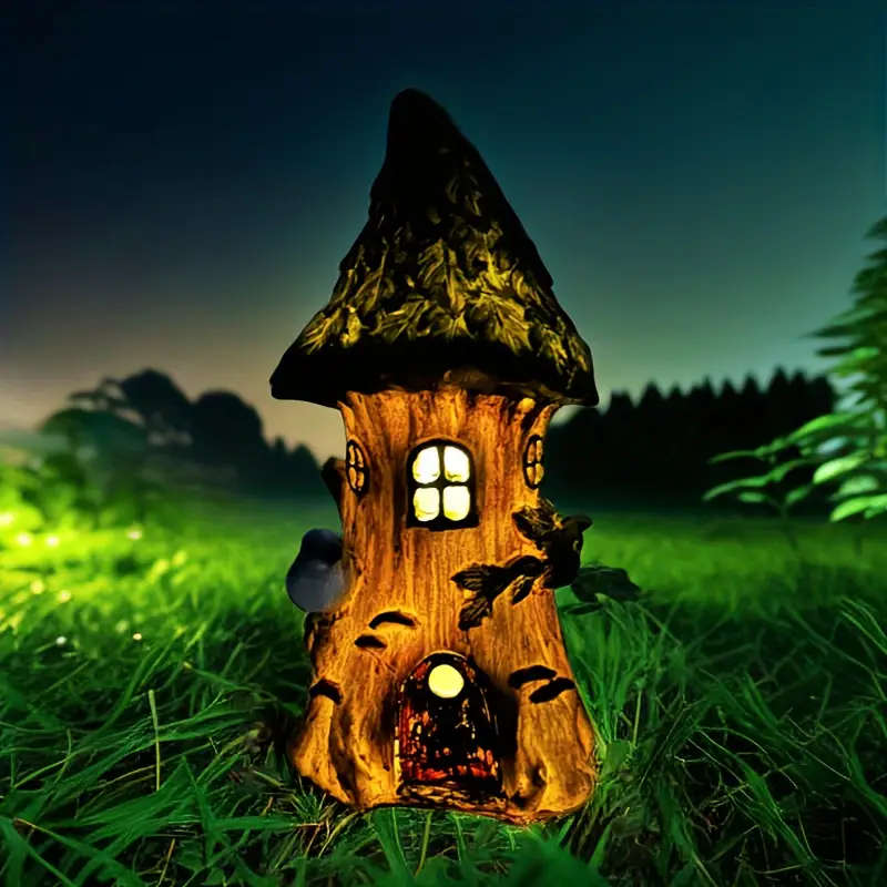 Solar Tree House Lights for Gardens and Patios