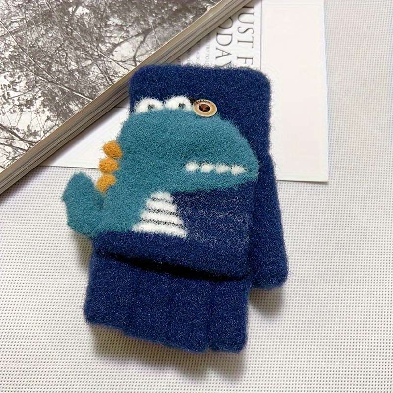 1 Pair Grey One Size Warm Gloves