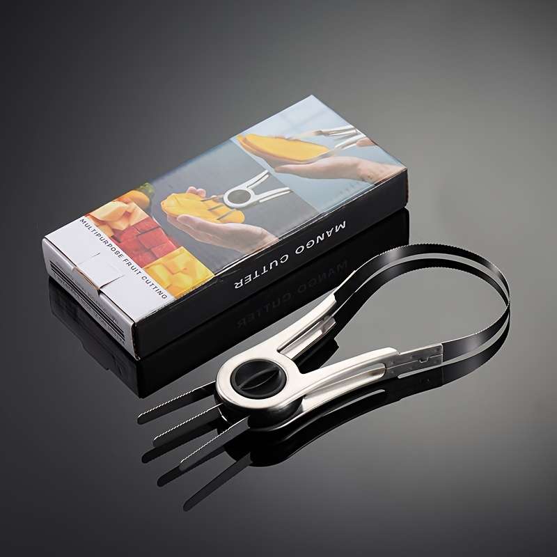 1pc Stainless Steel Mango Cutter Creative Fruit Peeler Slicer Pulp Separator for Watermelo