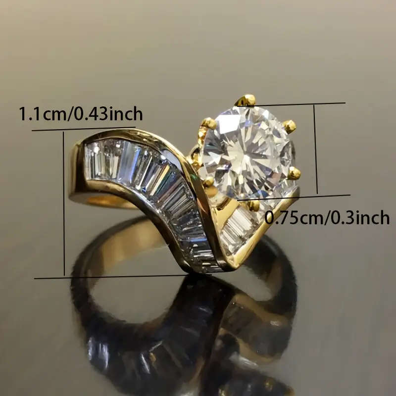 Exquisite Promise Ring with Stone Symbol of Luxury