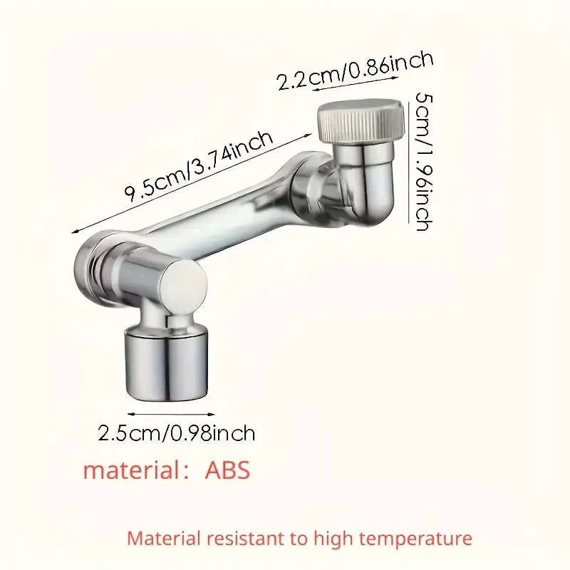 1080° Swivel Bathroom Faucet Nozzle In Silver Design