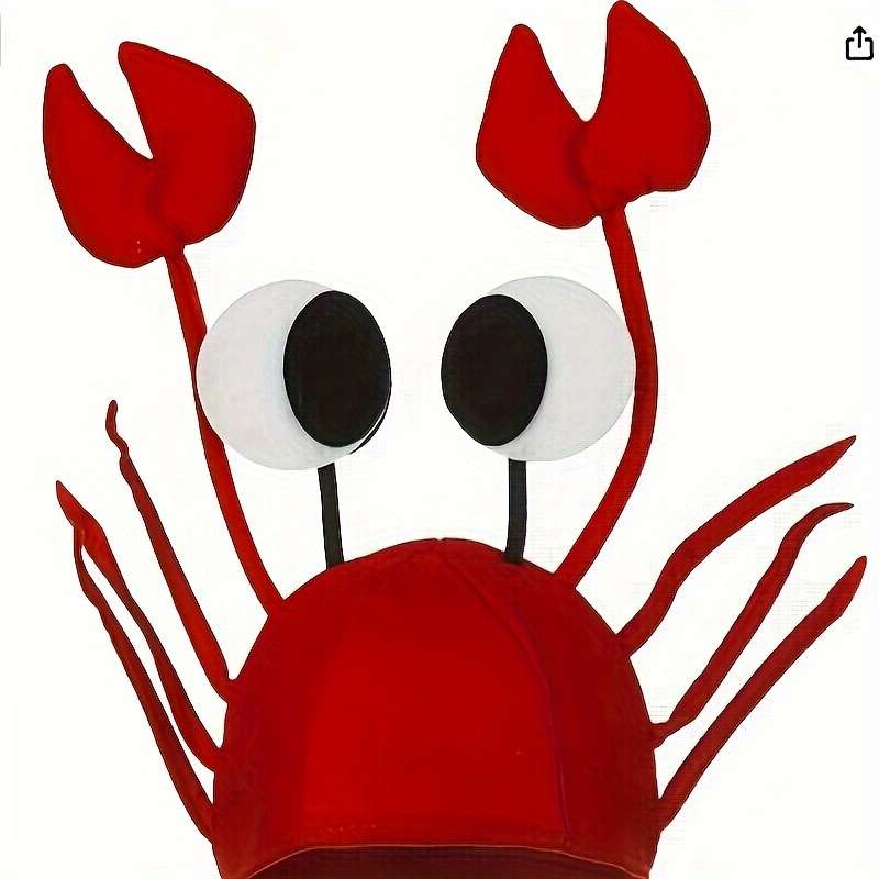 1pc Cute Funny Crab Hat For Unisex Gift