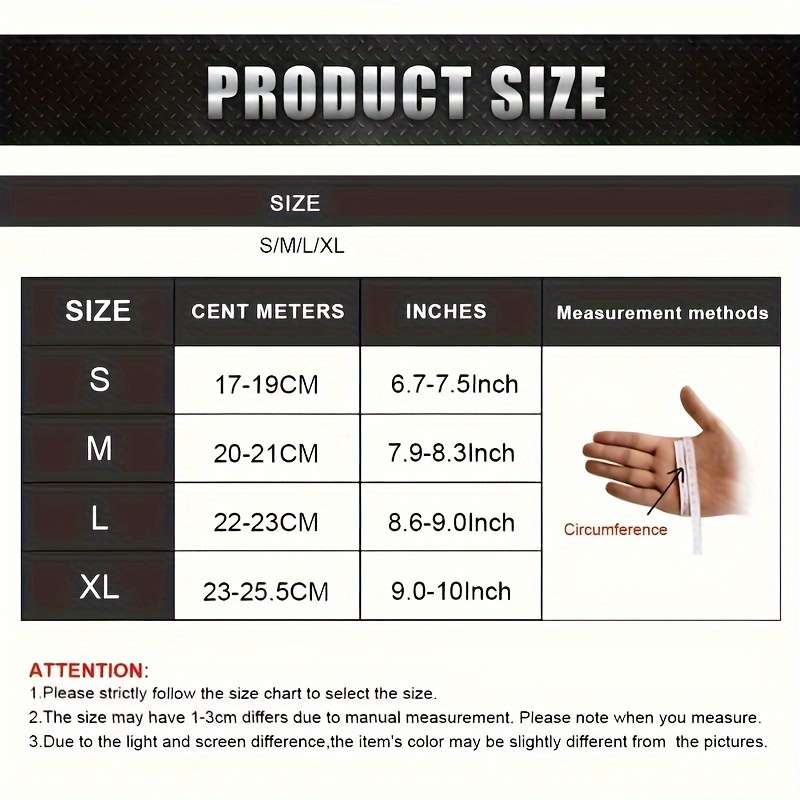 1 Pair Black Warm Gloves