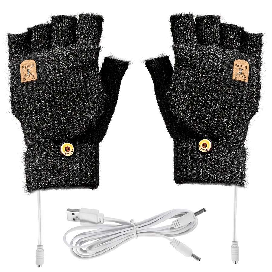 1 Pair Black Grid Warm Gloves