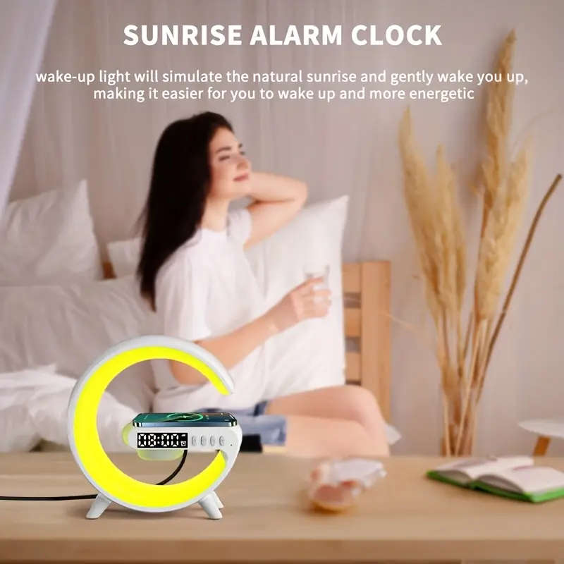 G63 Mini Colorful Ambient Light Wireless Charging Audio, smart Multi-function Music Desk Lamp