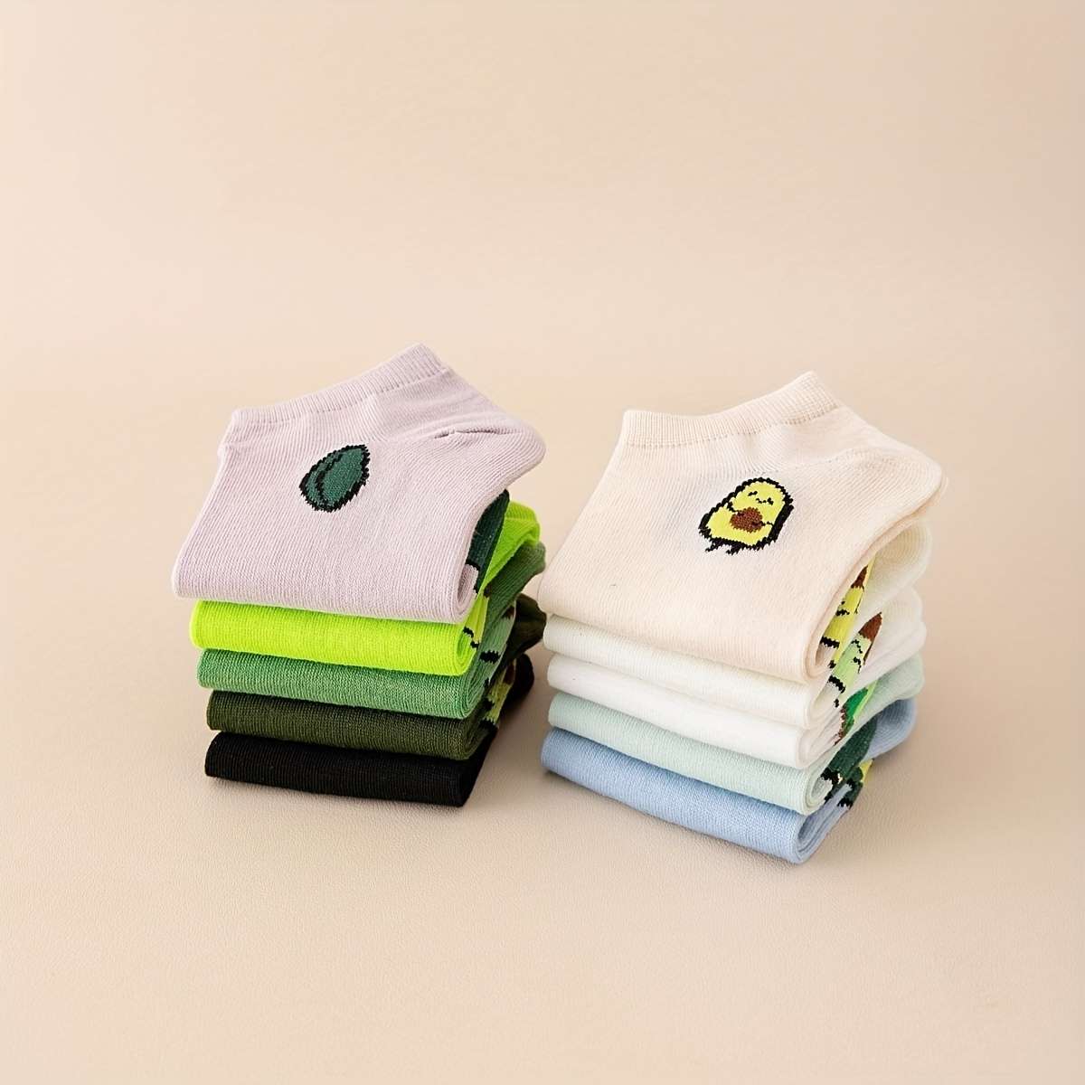 10 Pairs Of Mixed Colors One Size High Elastic Socks