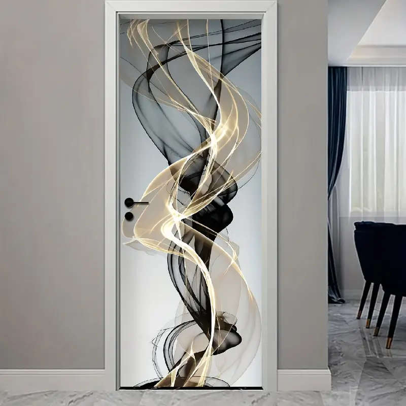 2-Pack Modern Geometric Space Themed Door Stickers