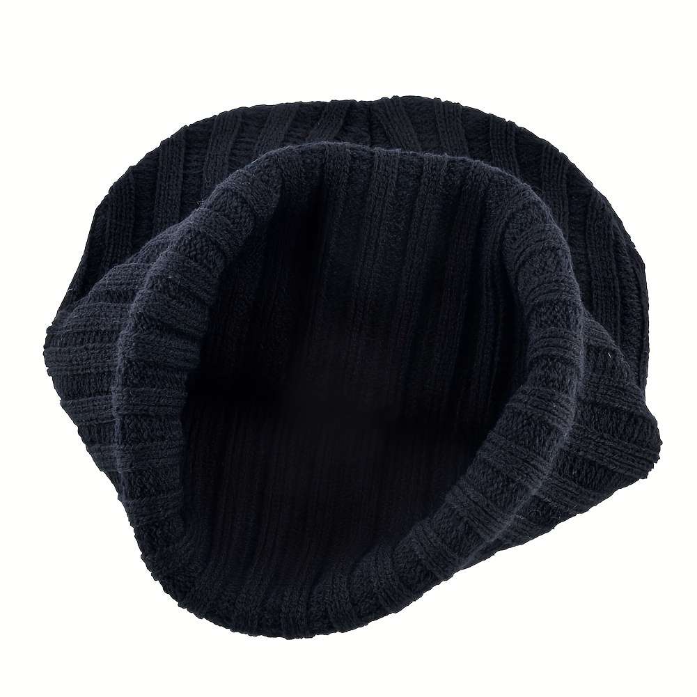 Men's Winter Knit Beanie Relaxed Style Windproof and Warm Suitable