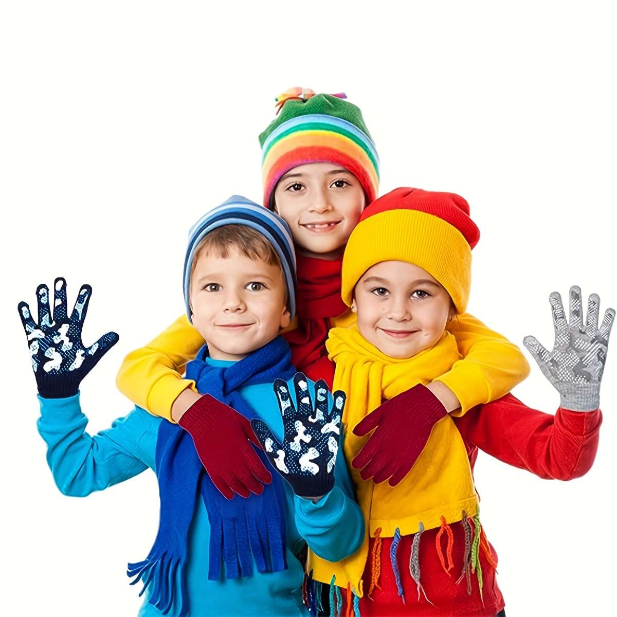 1 Pair Black Outdoor Sports Gloves